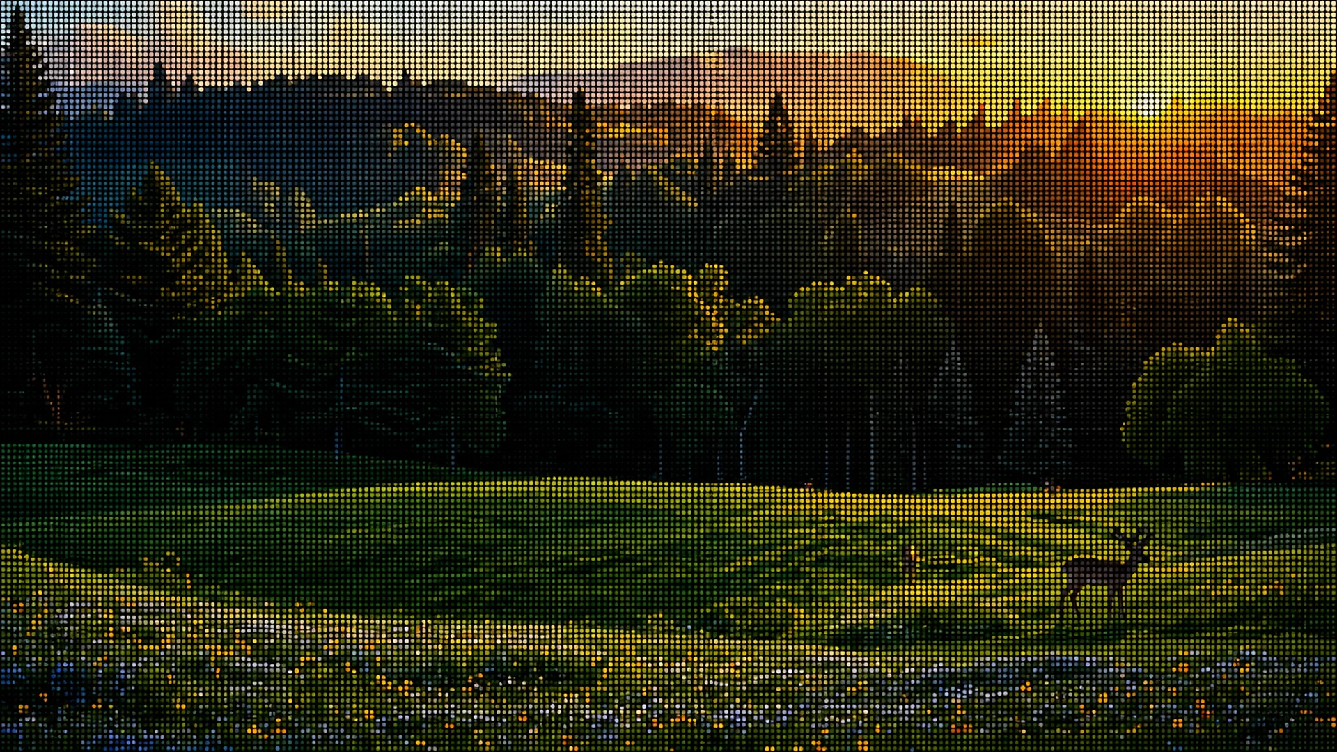 Beaded Deer Sunset — image 1