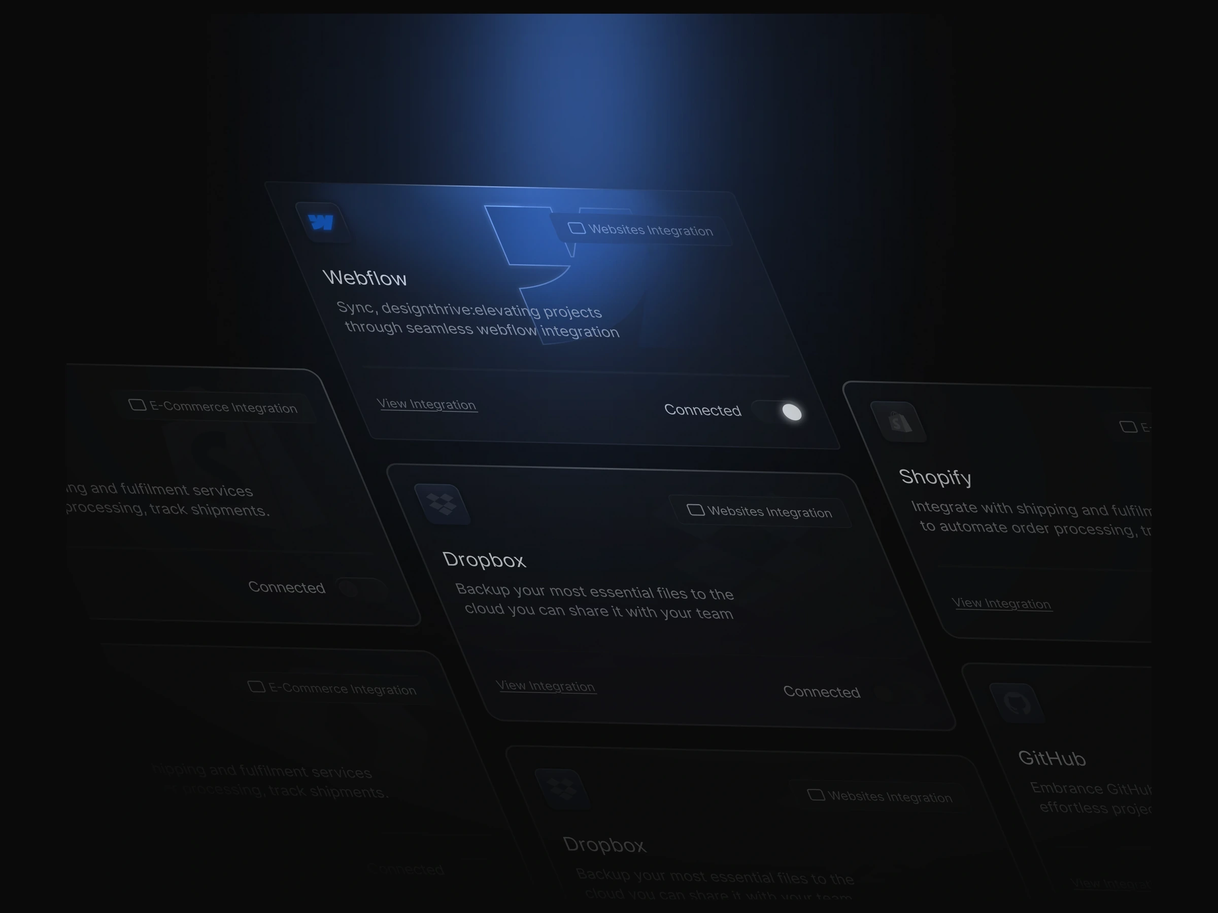 Integrations Bento Blue