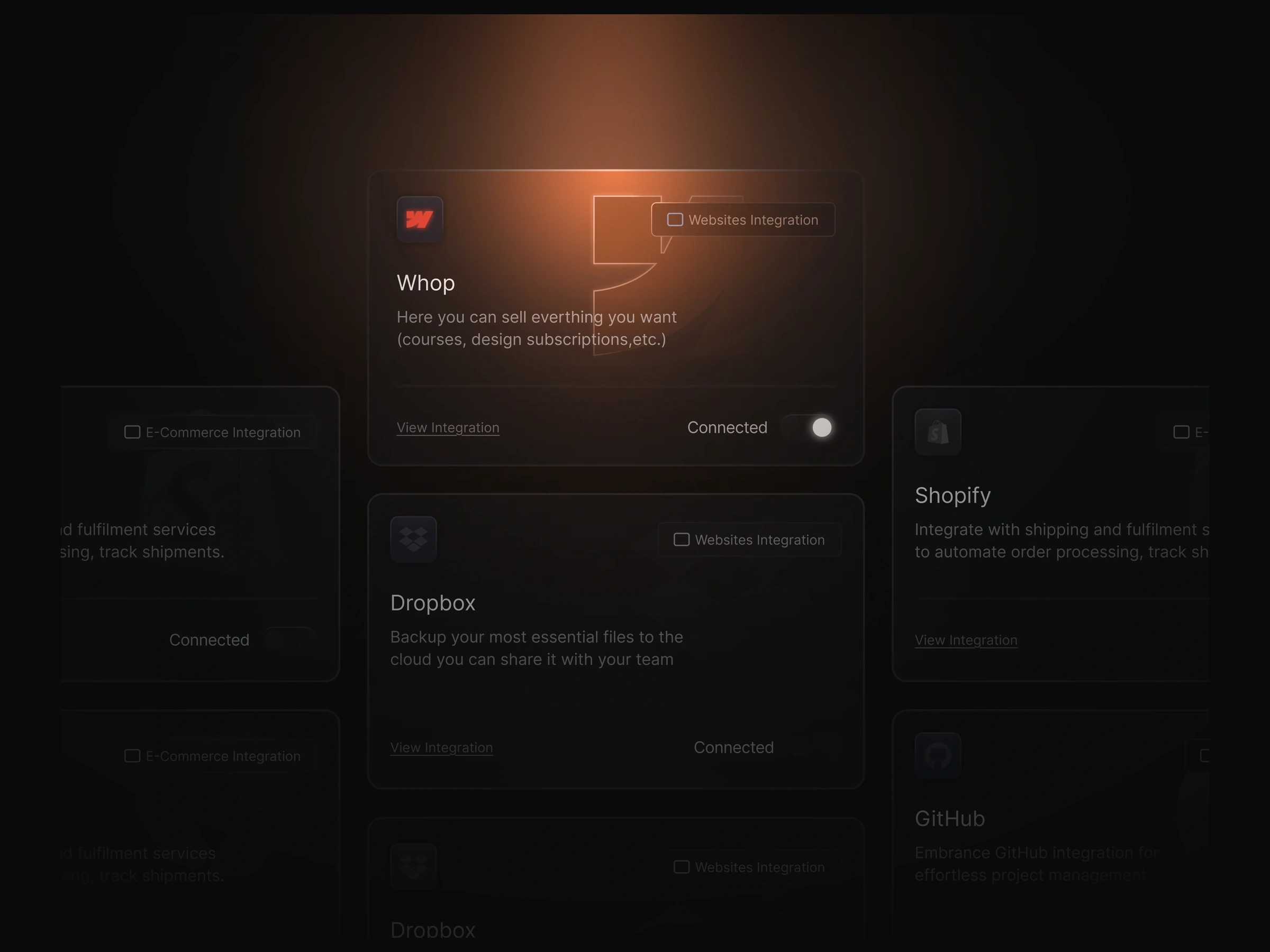 Integrations Bento Amber