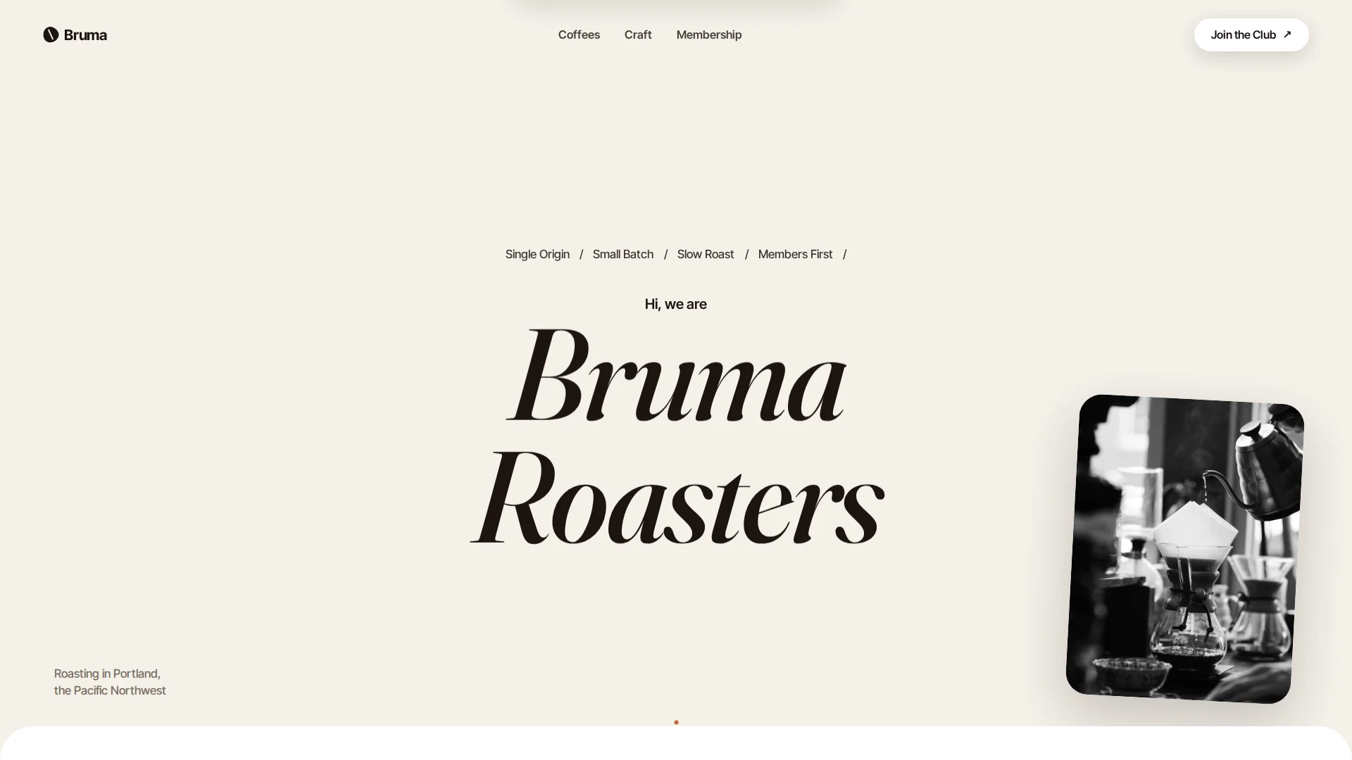 Bruma Roasters — Editorial Coffee Landing — image 2
