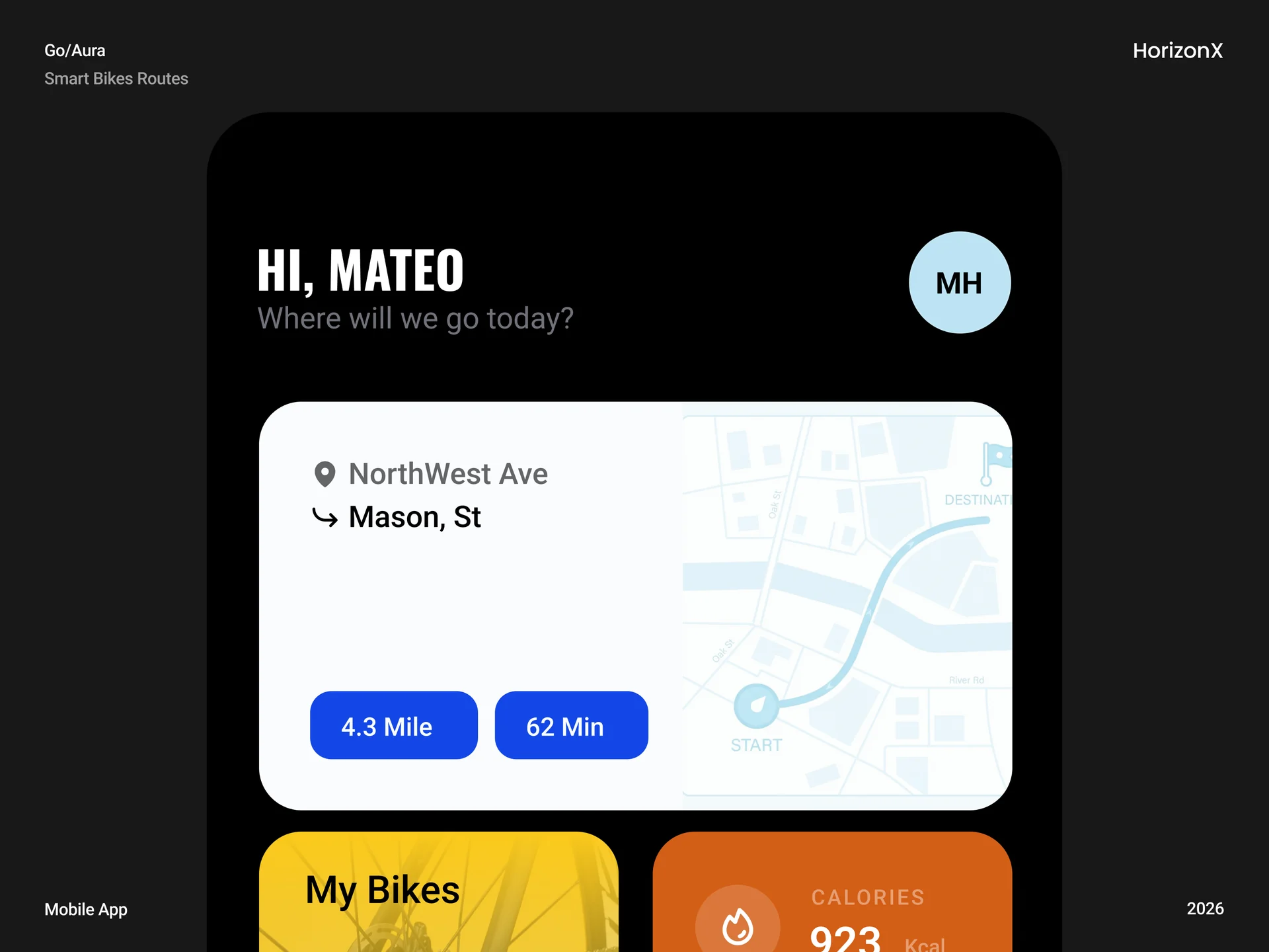 Go/Aura Smart Bike Routes App — image 1