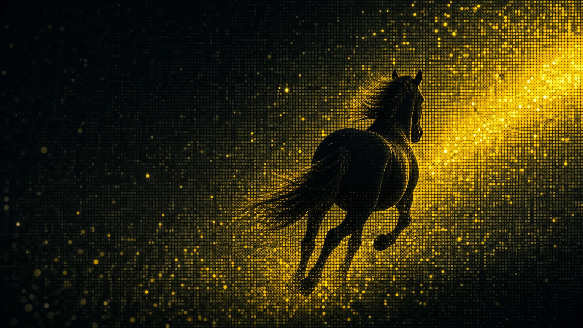 Golden Pixel Horse — image 2