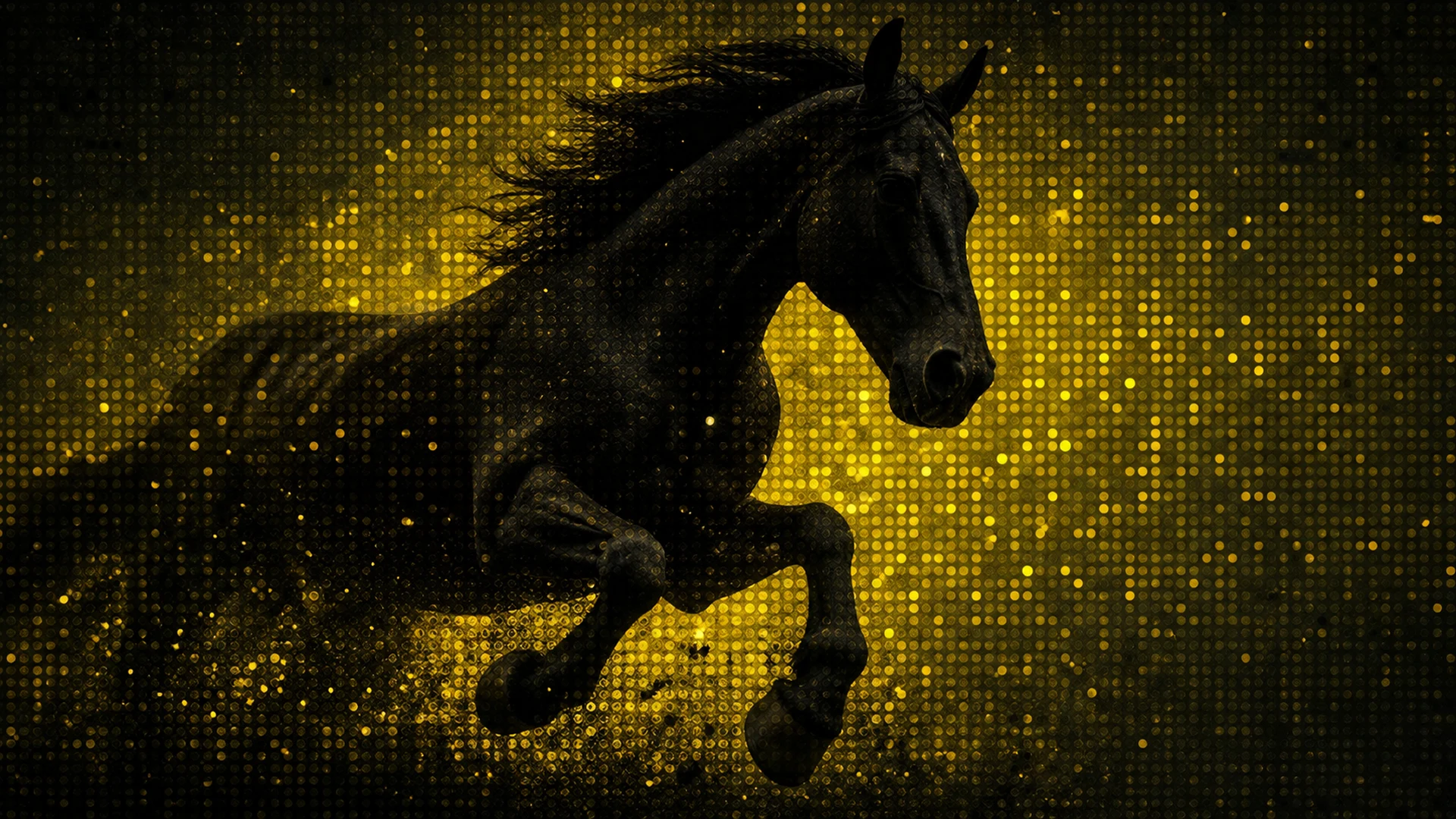 Golden Pixel Horse — image 3