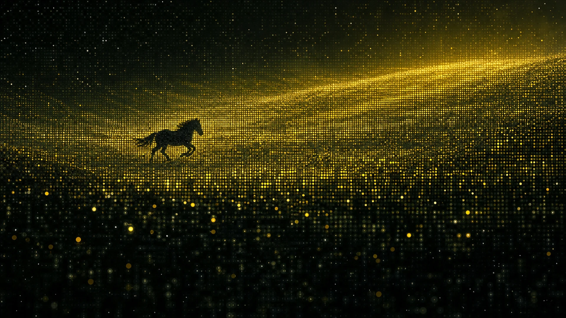 Golden Pixel Horse — image 4