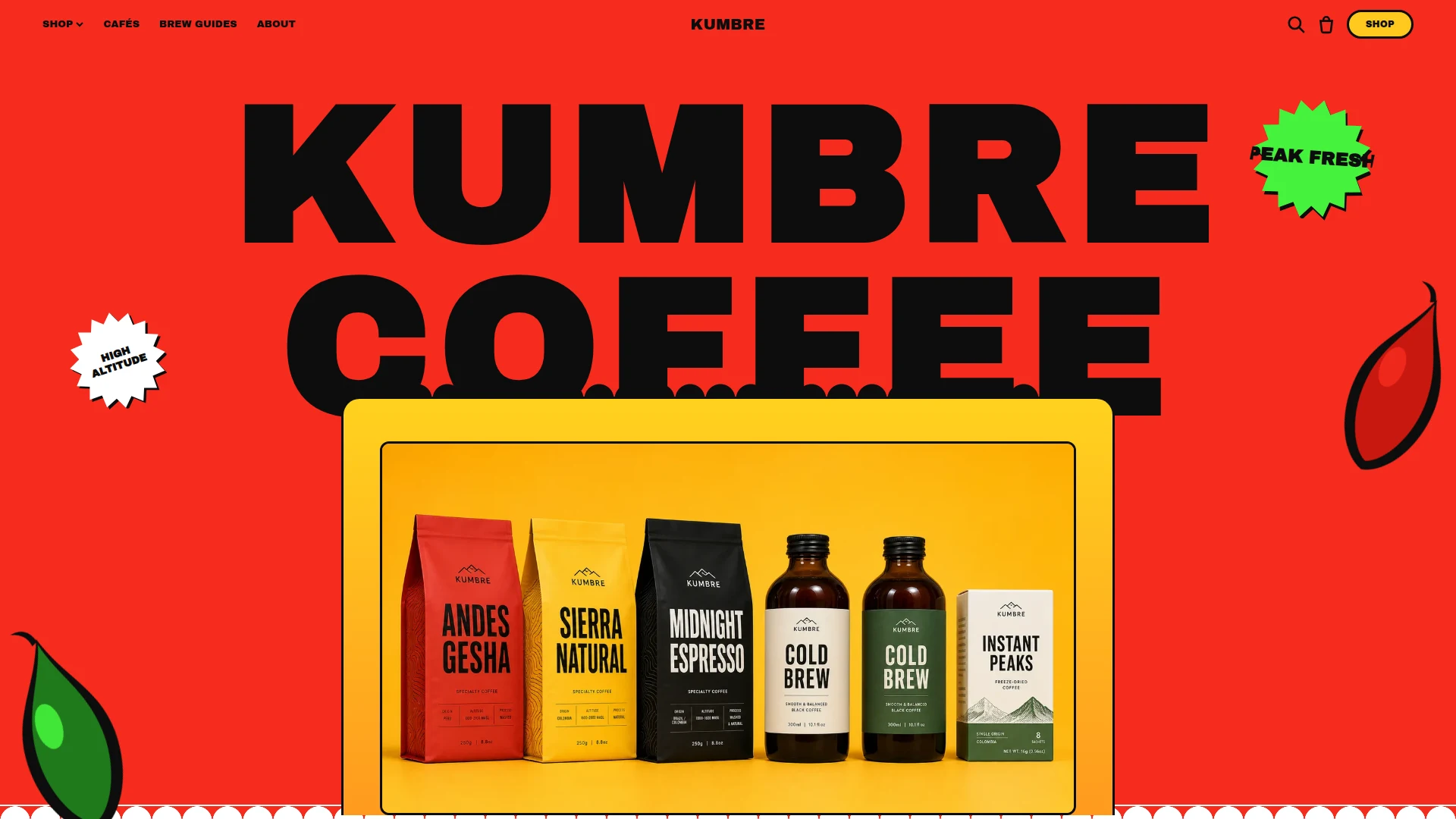 KUMBRE Coffee Landing Page — image 2