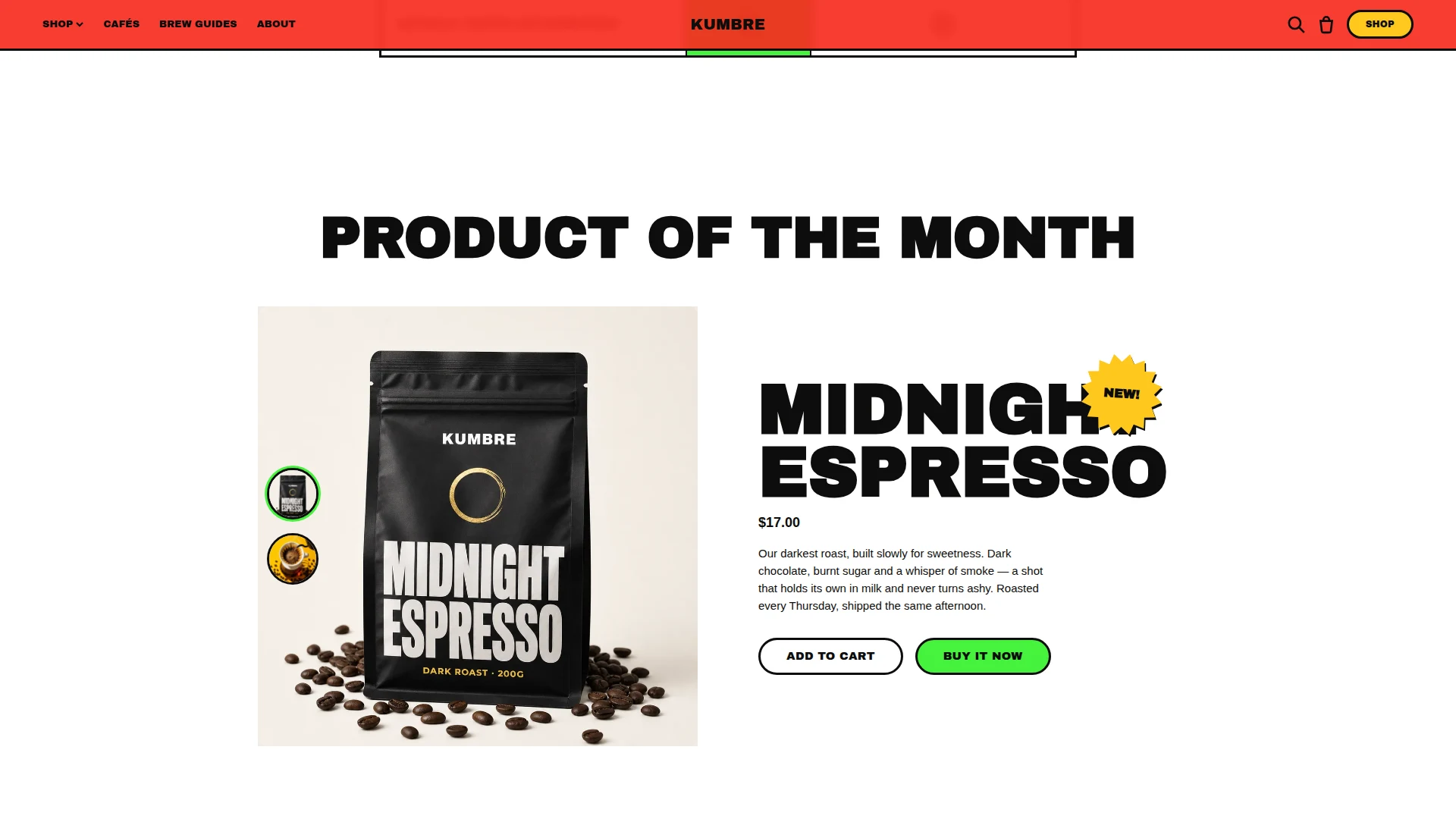 KUMBRE Coffee Landing Page — image 5