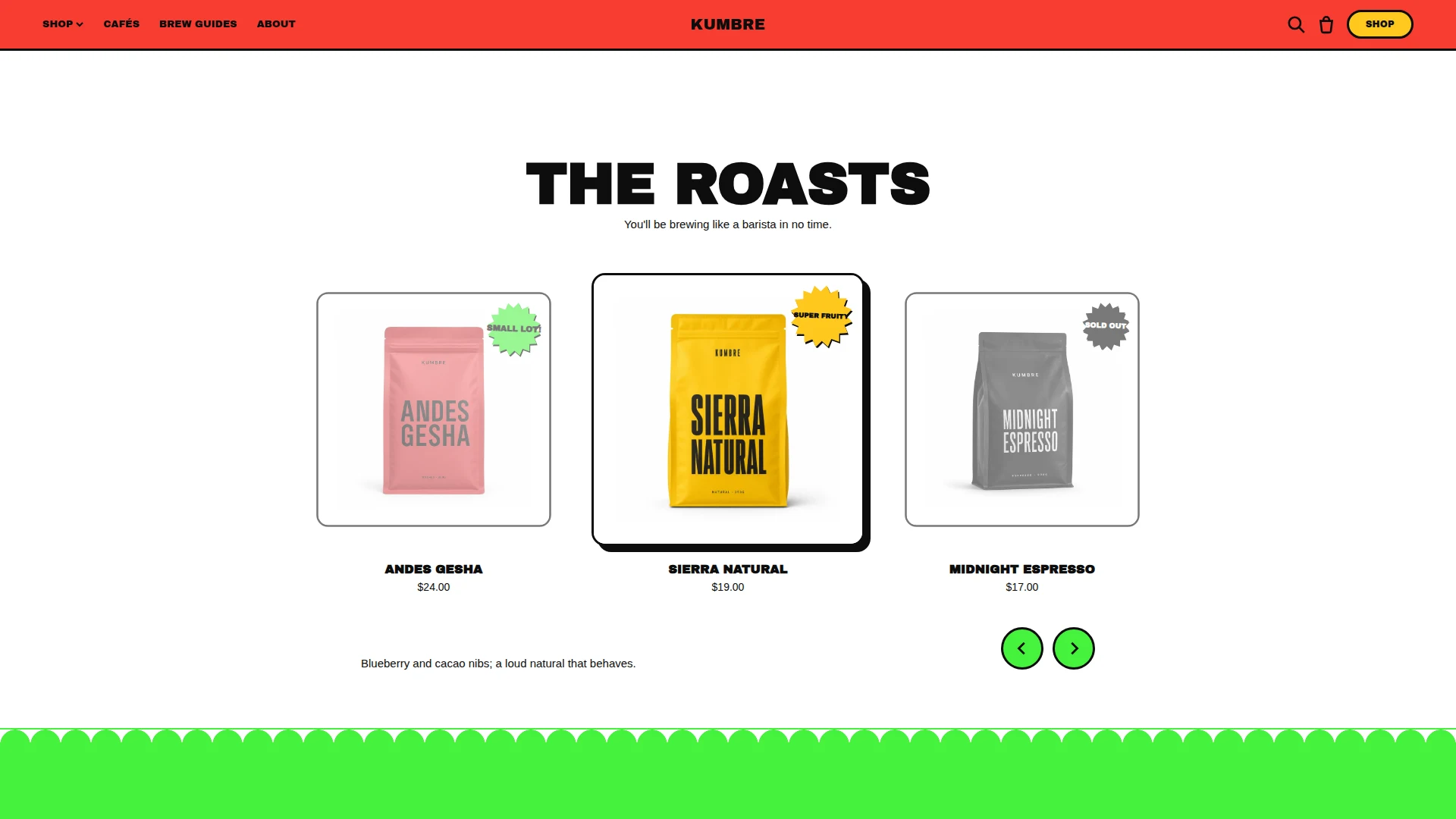 KUMBRE Coffee Landing Page — image 3