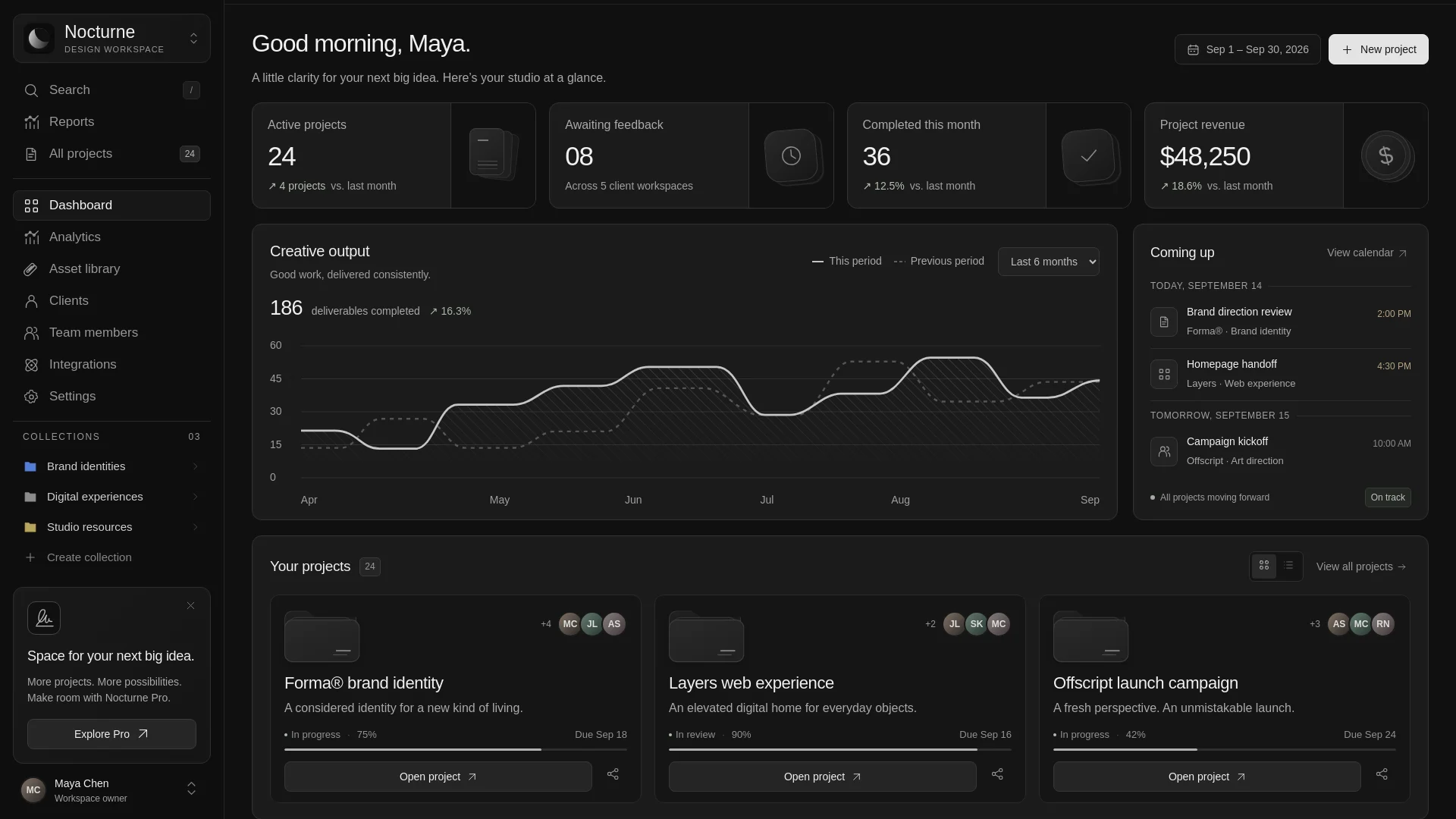 Nocturne Studio Dashboard — image 2