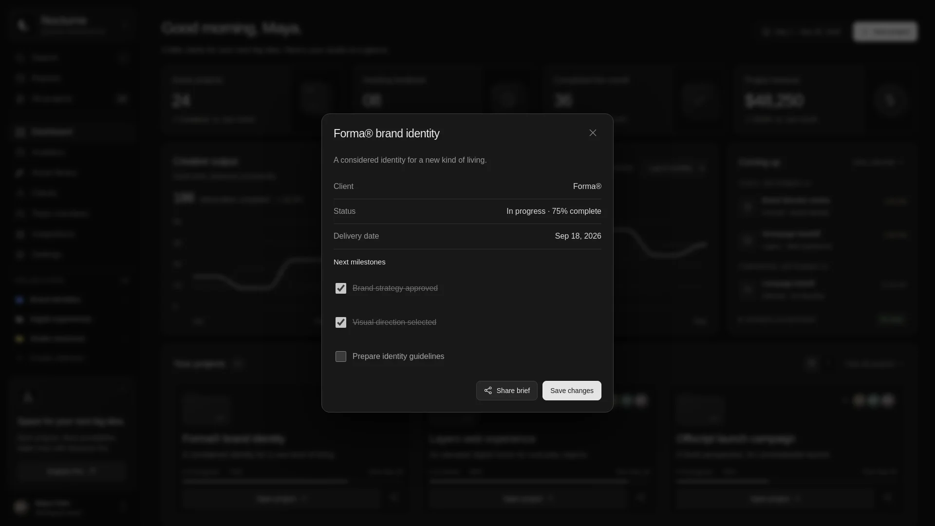Nocturne Studio Dashboard — image 3
