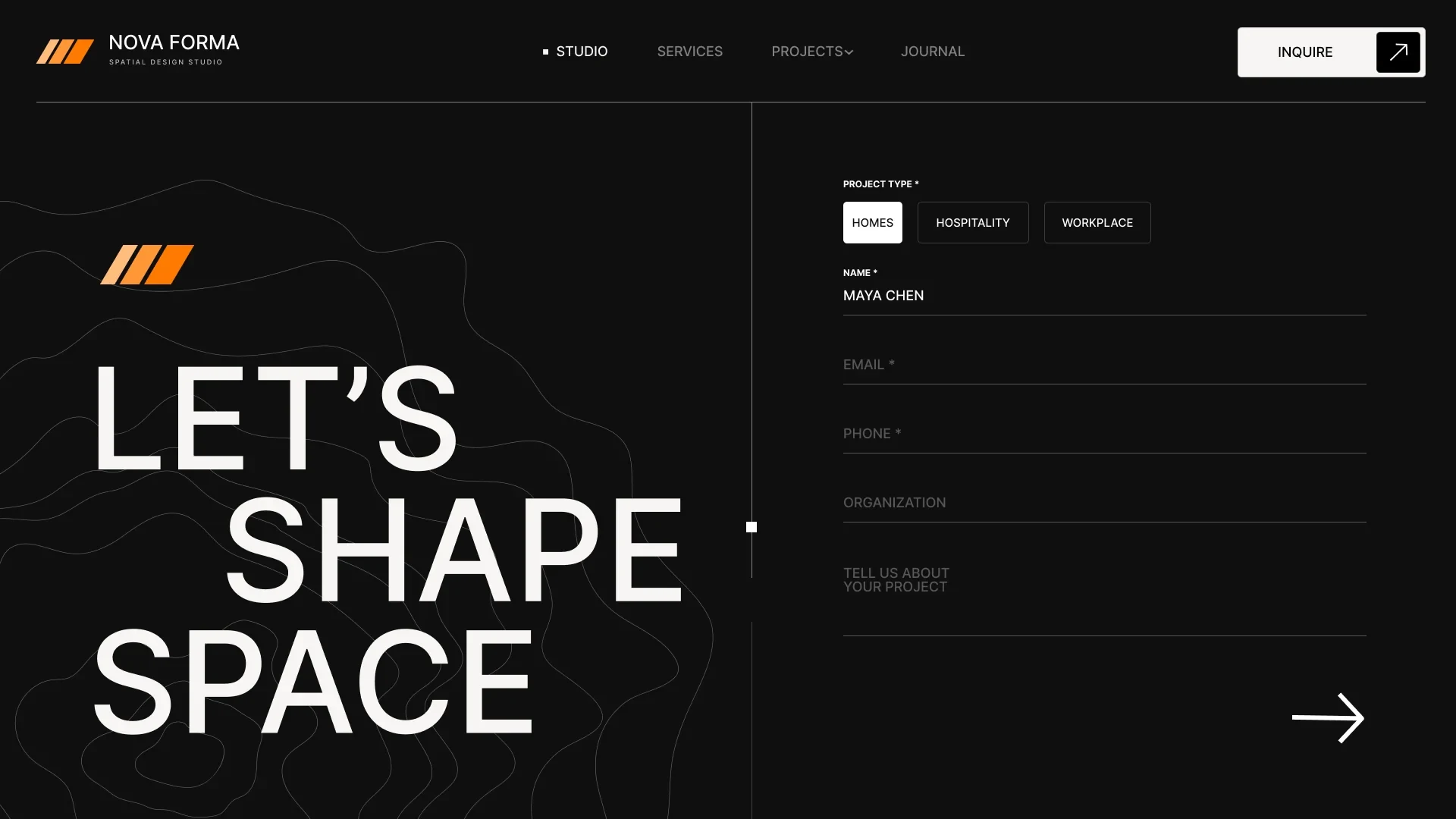NOVA FORMA Contact Us — image 1
