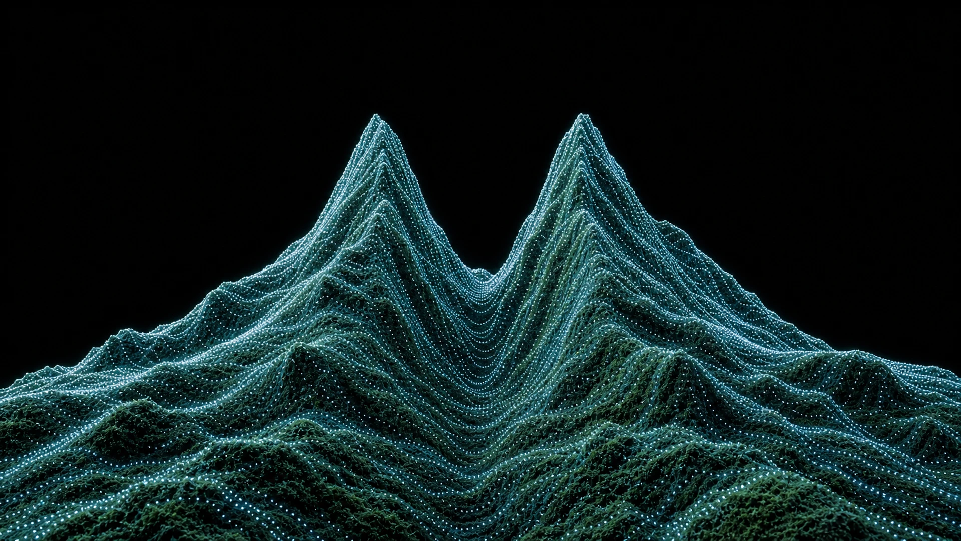 Teal Alpine Ridges Terrain — image 2