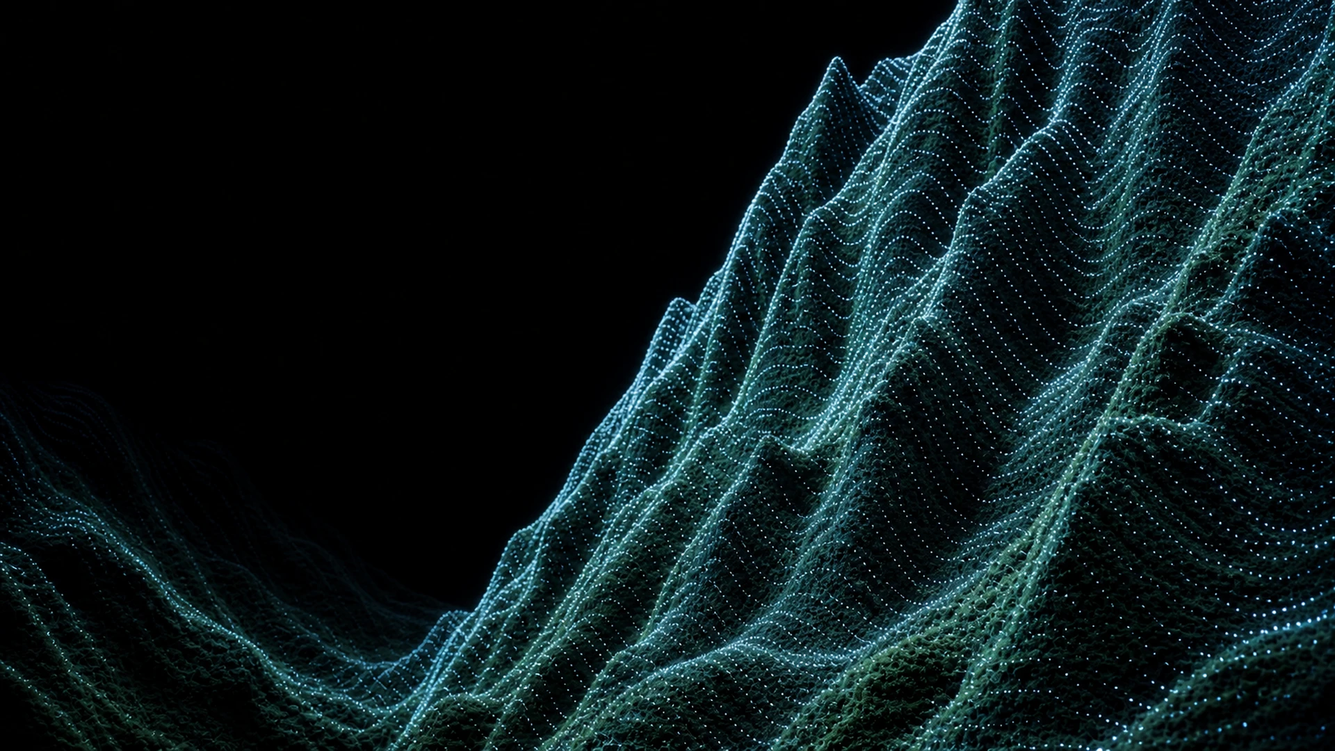 Teal Alpine Ridges Terrain — image 3