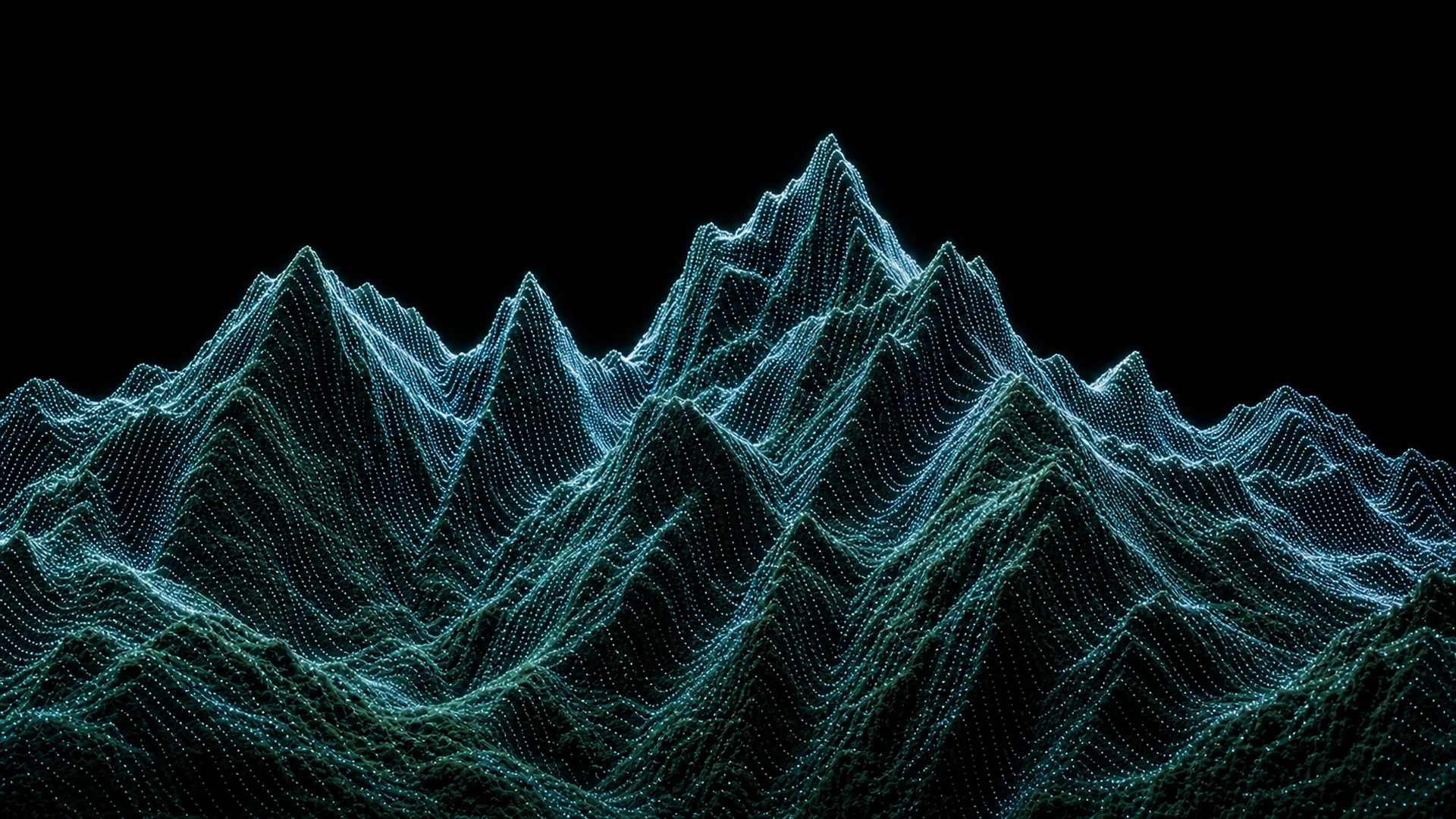 Teal Alpine Ridges Terrain — image 4